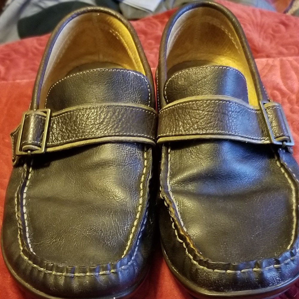 Brown Casual leather loafers